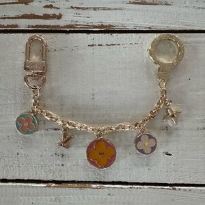 Fashion Gold and Multicolor Keychain Bag Charm